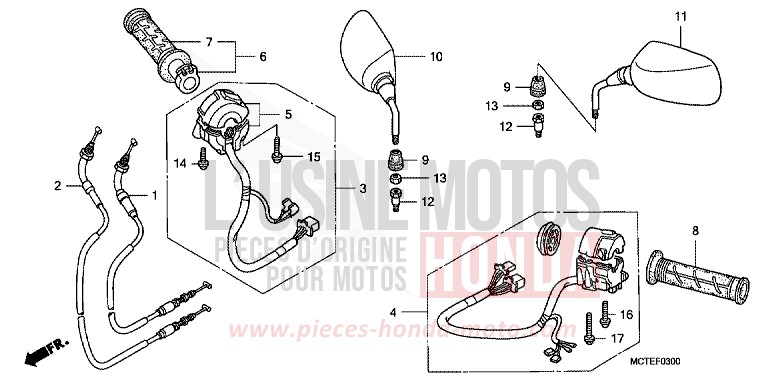 SWITCH/CABLE for Silver Wing DELTA BLUE METALLIC (PB358) from 2006